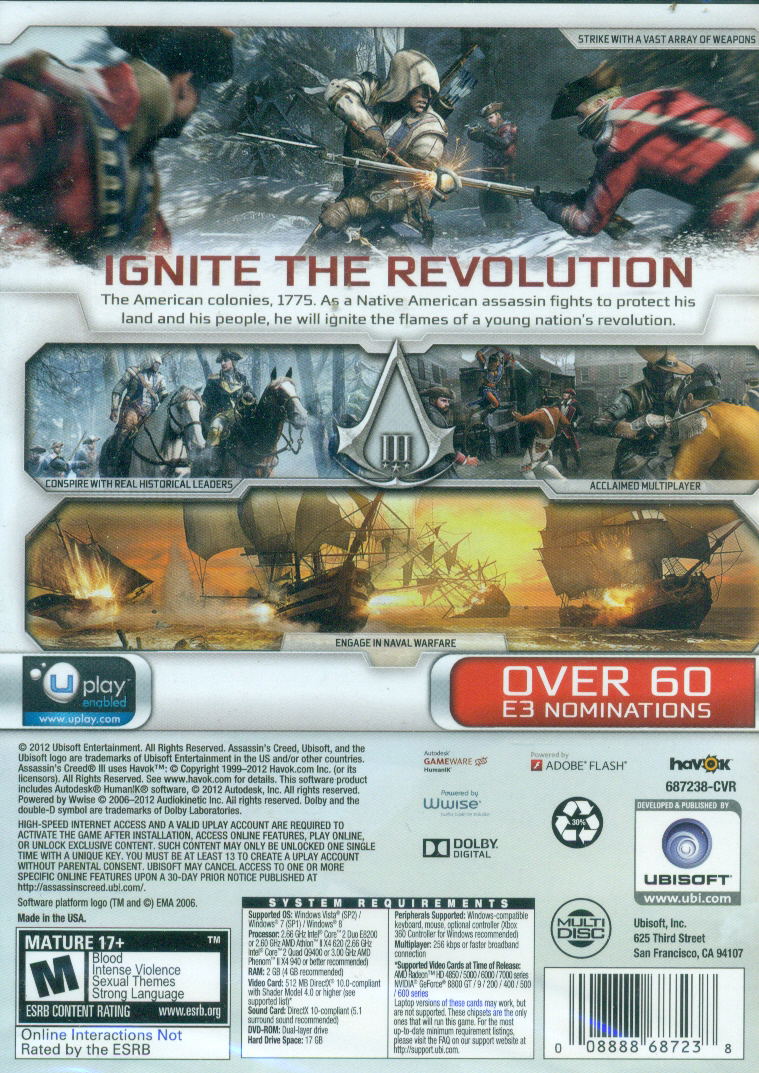 Assassin's Creed III (DVD-ROM) image 2