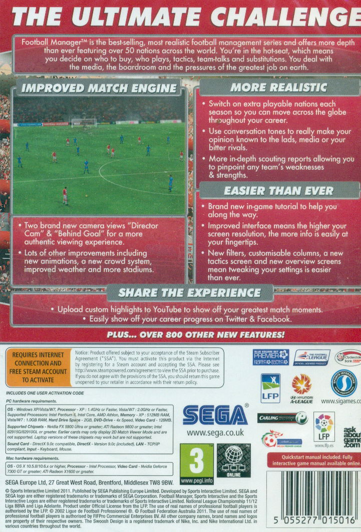 Football Manager 2012 (DVD-ROM) image 2