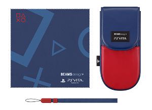 BEAMSdesign PS Vita Pouch Clothing & Pouch Set (Red & Dark Blue)