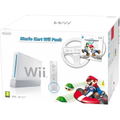 Nintendo Wii with Mario Kart Includes White Wheel and Wii Remote (White) thumbnail 1