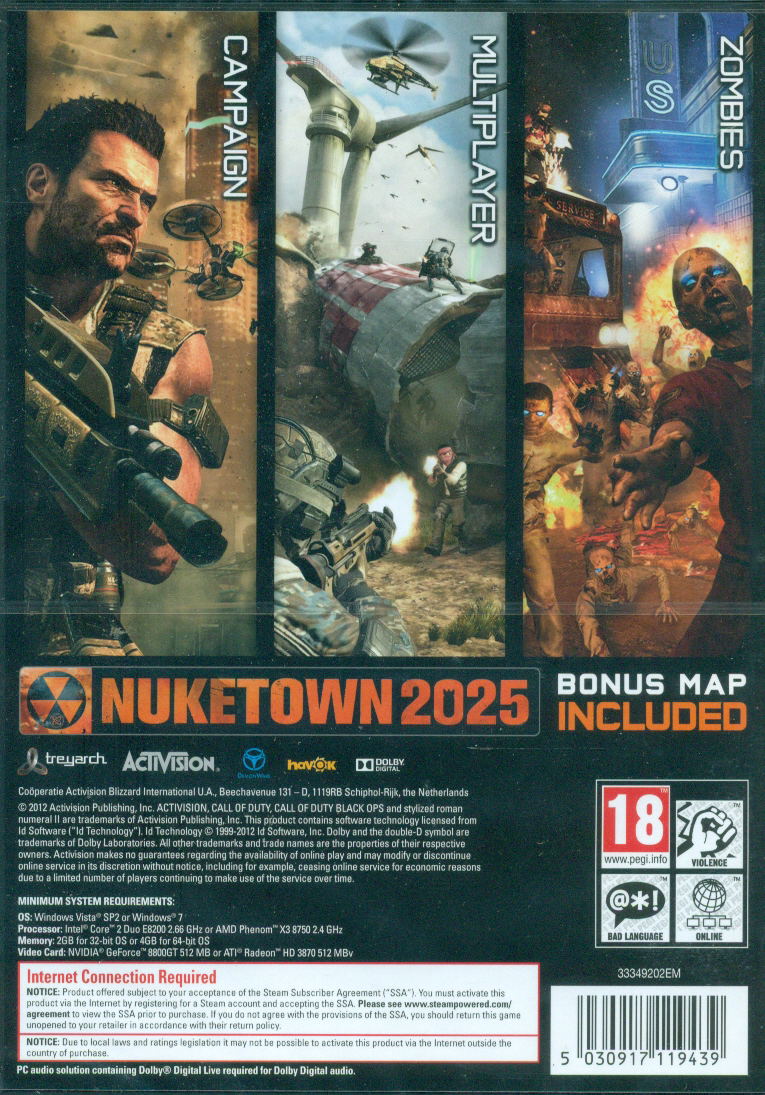 Call of Duty: Black Ops II (w/ Bonus Map Nuketown 2025) (DVD-ROM) image 2