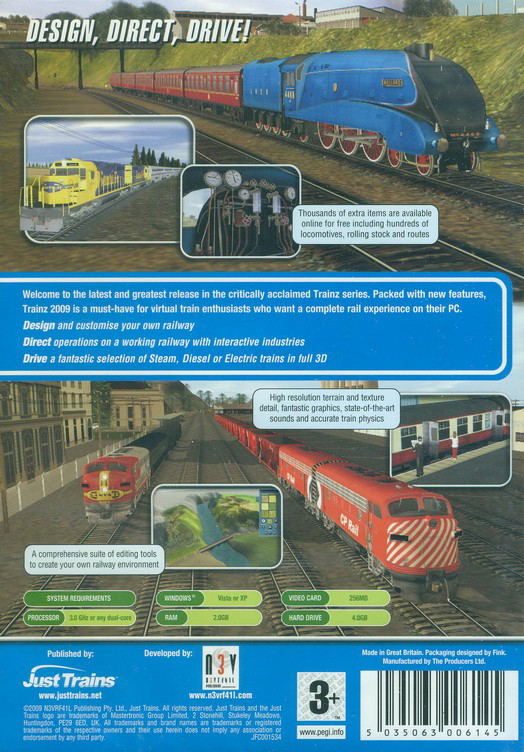 Trainz Simulator 2009 Sur PC - CD-ROM - Jeu De Simulation De Trains (Vista/XP)