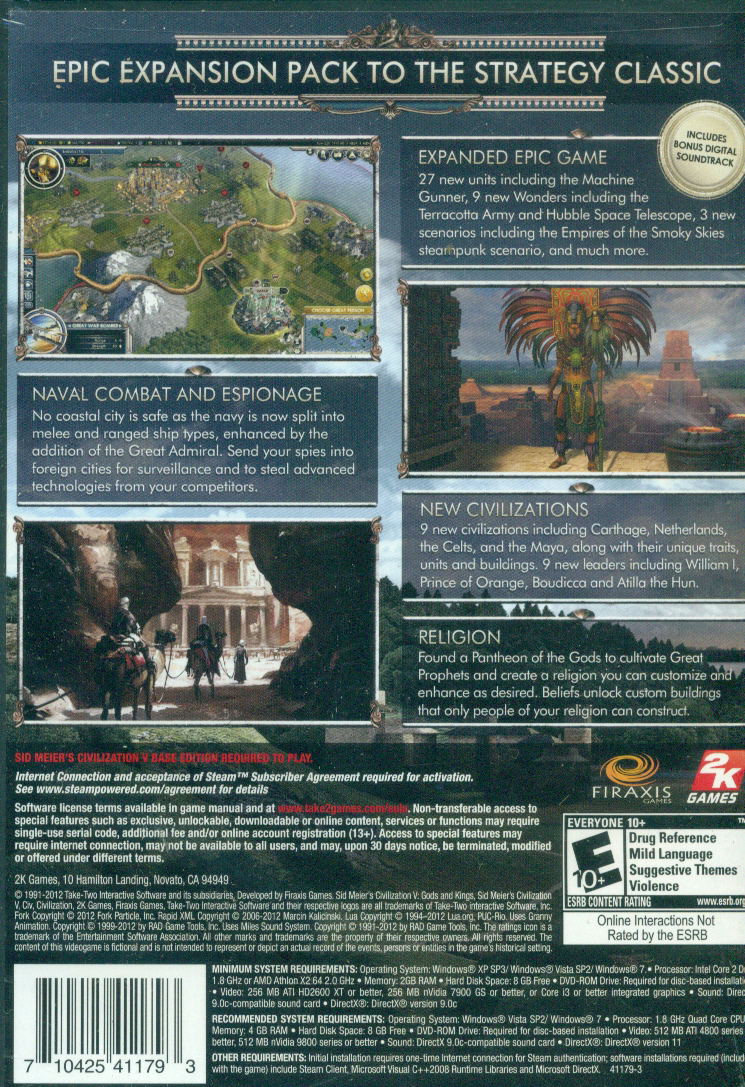 Sid Meier's Civilization V: Gods & Kings (DVD-ROM) image 2