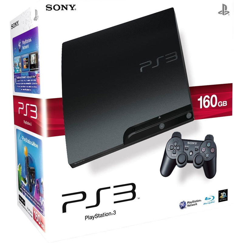 PlayStation3 Slim Console (HDD 160GB Classic Black Model)