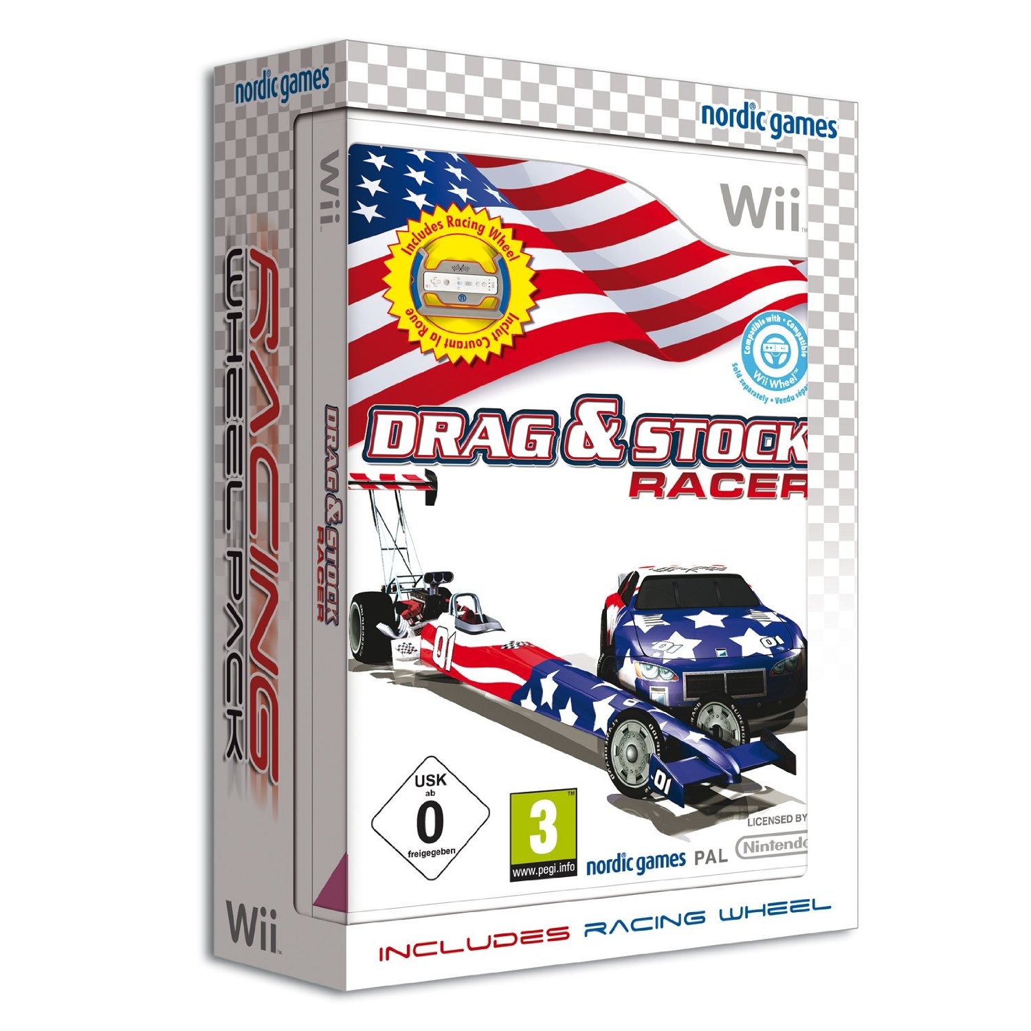 Maximum Racing: Drag & Stock with Wheel for Nintendo Wii
