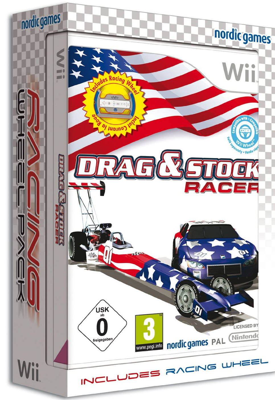Maximum Racing: Drag & Stock with Wheel for Nintendo Wii
