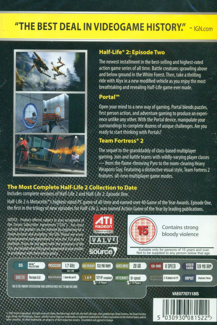Half-Life 2: The Orange Box (EA Classics) (DVD-ROM) image 2