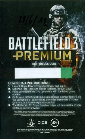 Battlefield 3: Premium (English) (Origin)