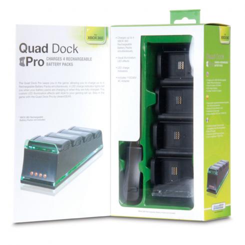 dreamGEAR QUAD DOCK PRO? ホワイト DreamGear QUAD Dock Pro (Black) 対応 Xbox360