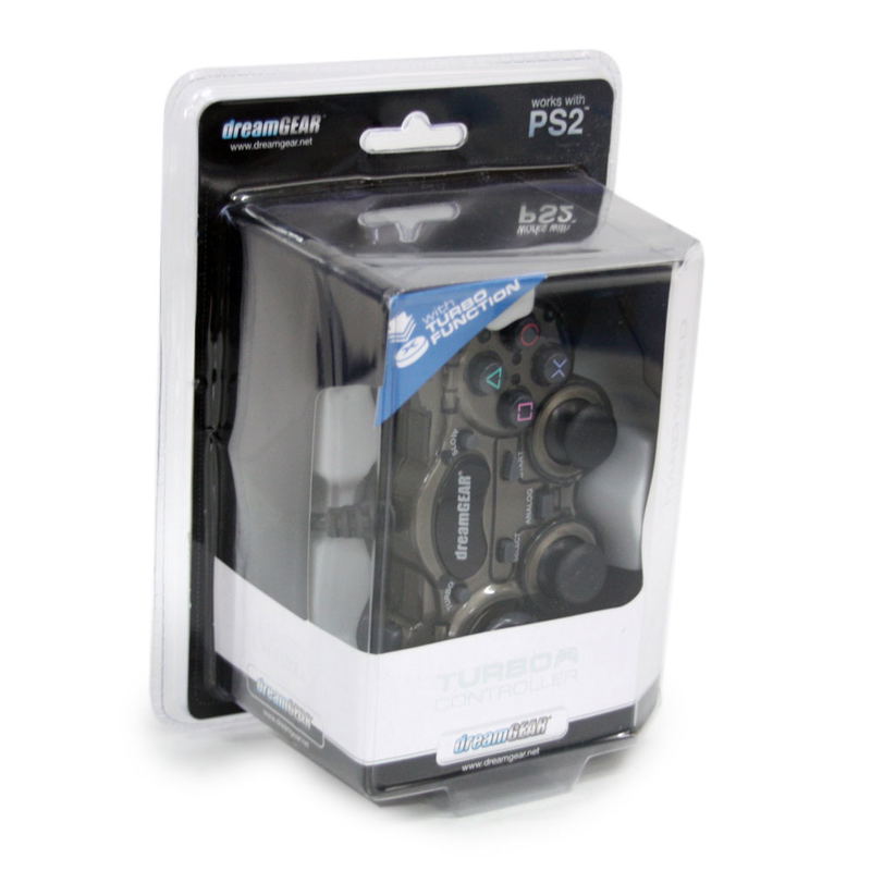DreamGear Turbo Wired Controller (Smoke Black) image 1
