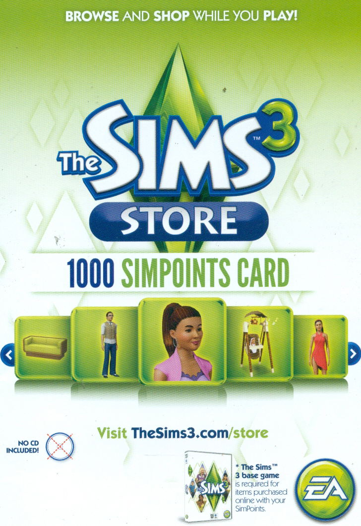 The Sims 3: Store (1,000 Points Retail Card) <span class="ext ext_digital">digital</span> image 1