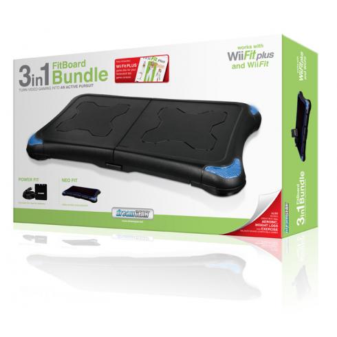 DreamGear 3 in 1 FitBoard Bundle with Wii Fit Plus Game (Black) image 1