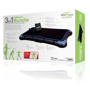 DreamGear 3 in 1 FitBoard Bundle with Wii Fit Plus Game - Black