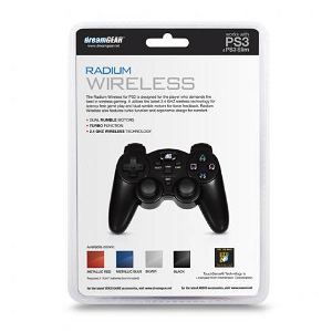 DreamGear Radium Wireless Controller with Dual Rumble Motors for PS3 (Black)
