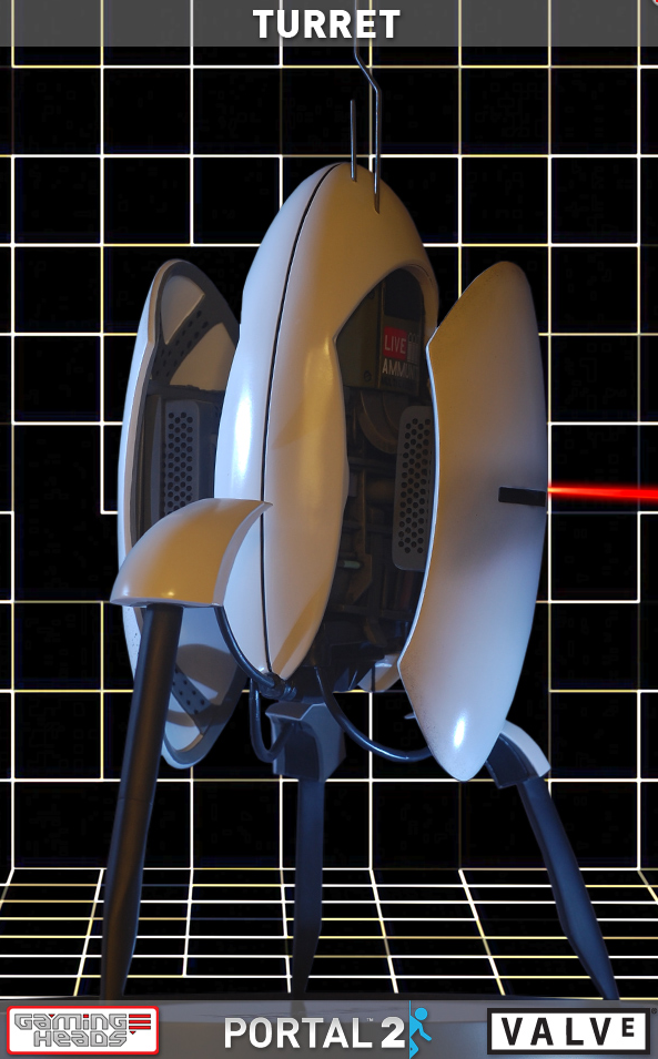 Gaming Heads Statue Portal 2: Turret image 6