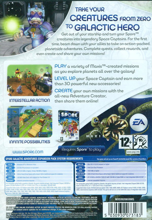 Spore Galactic Adventures (DVD-ROM) image 2