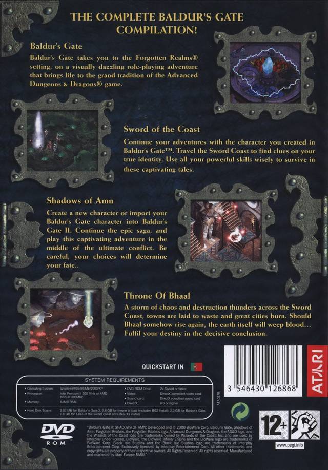 Baldur's Gate: 4 in 1 Boxset (DVD-ROM) image 2