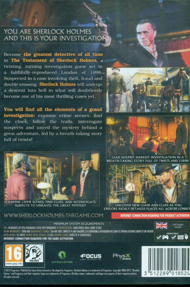 The Testament of Sherlock Holmes (DVD-ROM) image 2