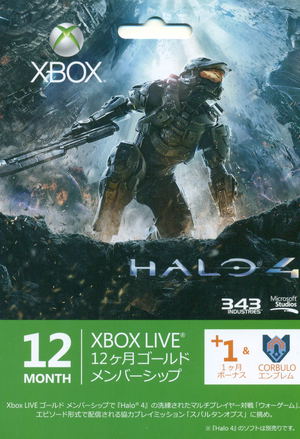 Xbox Live 12-Month +1 Gold Membership Card (Halo 4 Edition)_