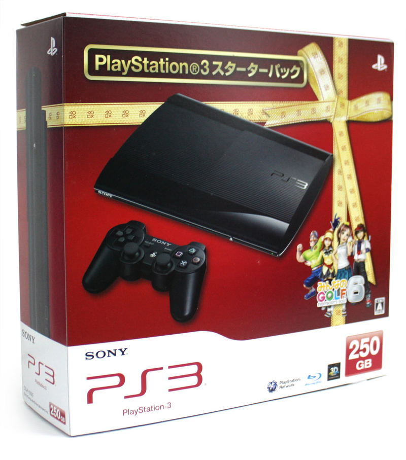 PlayStation3 New Slim Console - Minna no Golf Starter Pack (250GB Charcoal Black Model) image 1