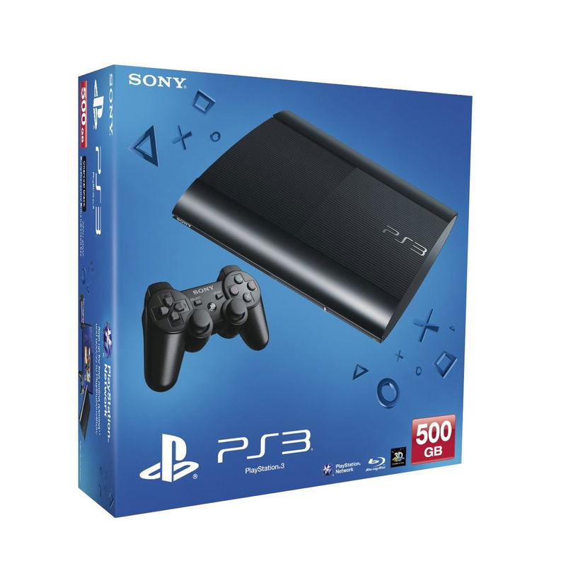 PlayStation3 New Slim Console (500GB Charcoal Black Model) image 1