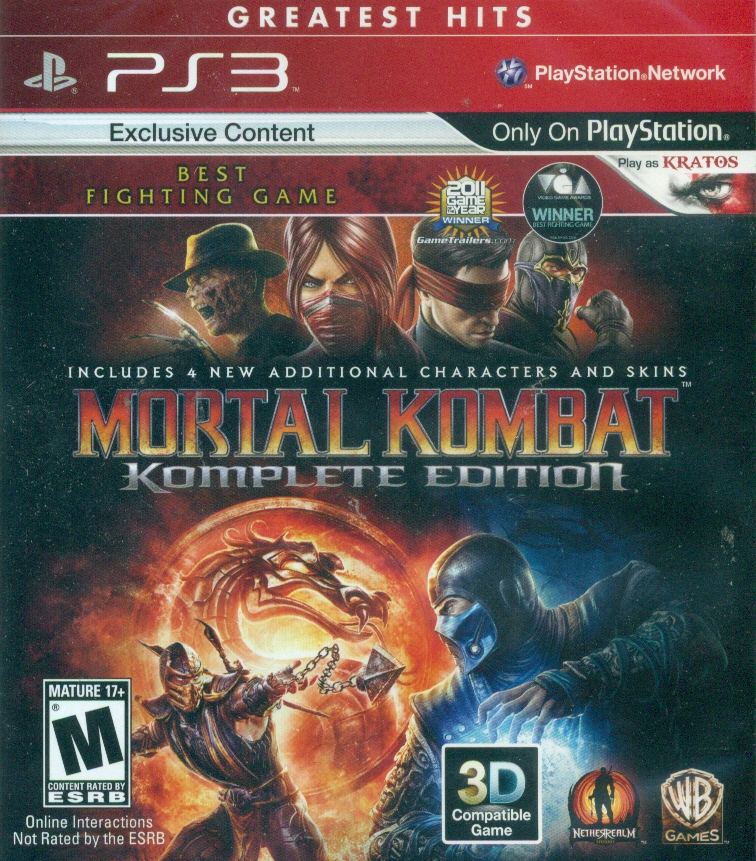 Mortal Kombat Komplete Edition (Greatest Hits) for PlayStation 3