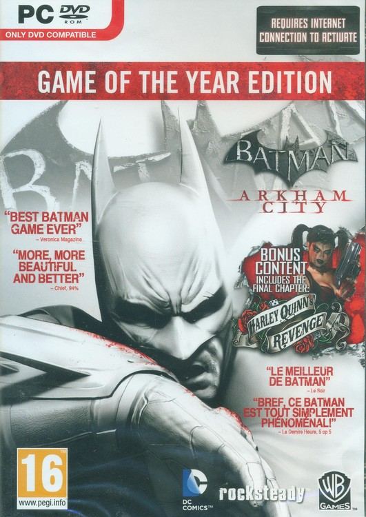 BATMAN ARKHAM ASYLUM GAME OF THE YEAR EDITION PC DVD ROM