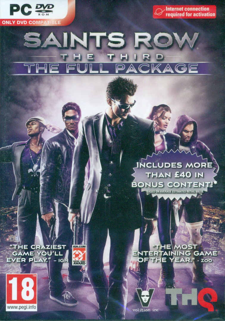 Saints Row The Third The Full Package DVD ROM for Windows