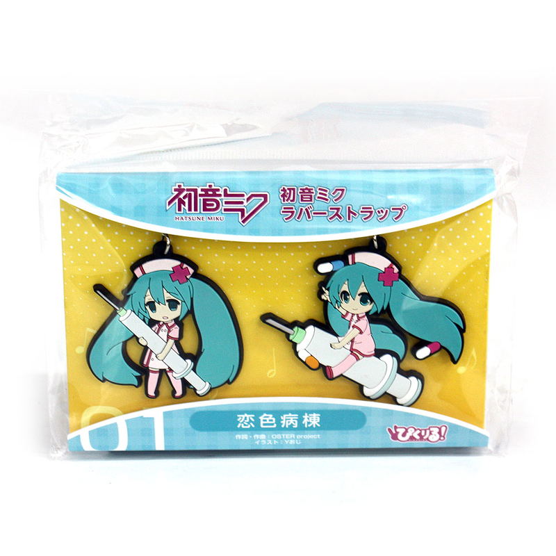 Hobby Stock Character Vocal Series Pikuriru! Hatsune Miku Rubber Strap #01 Koiirobyoto image 1