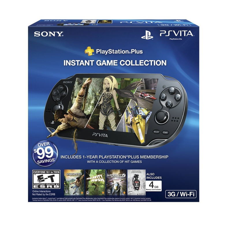 PS Vita PlayStation Vita - 3G/Wi-Fi Model (Playstation Plus Instant Game Collection Bundle) image 1