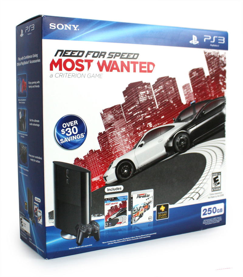 Sony Playstation 3 (250GB) Holiday Bundle - Need For Speed: Most Wanted and Burnout Paradise image 2