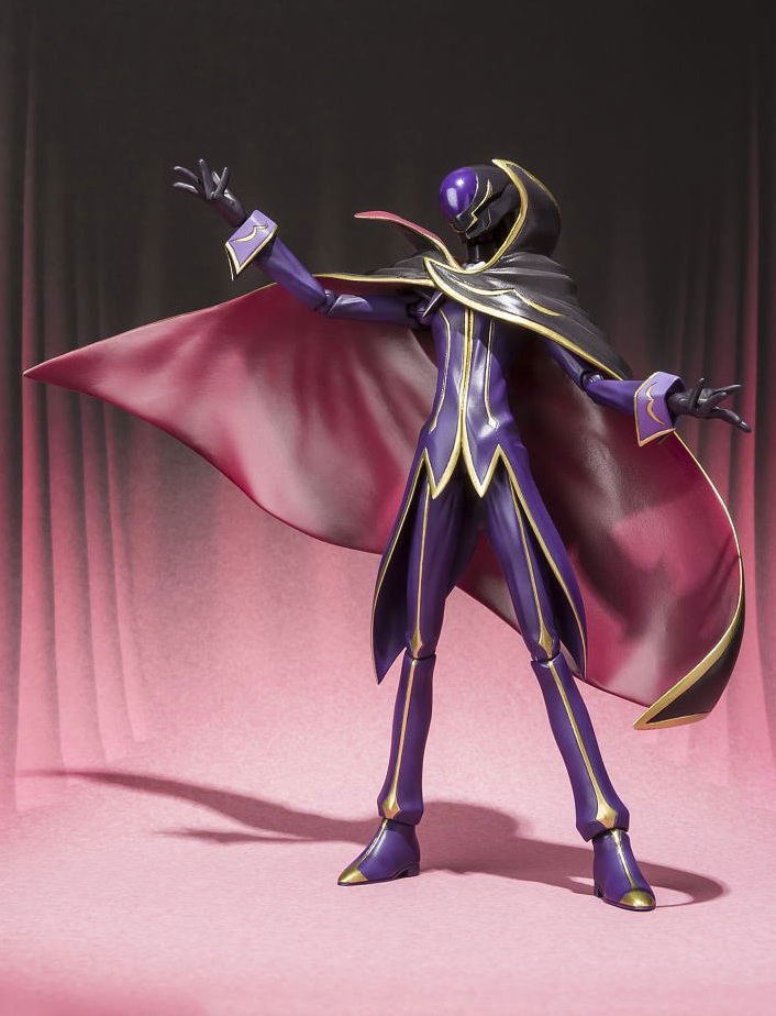 S.H.Figuarts Code Geass Lelouch of the Rebellion R2 Non Scale Pre-Painted PVC Figure: Lelouch Lamperouge Zero R2 Costume Ver. image 7