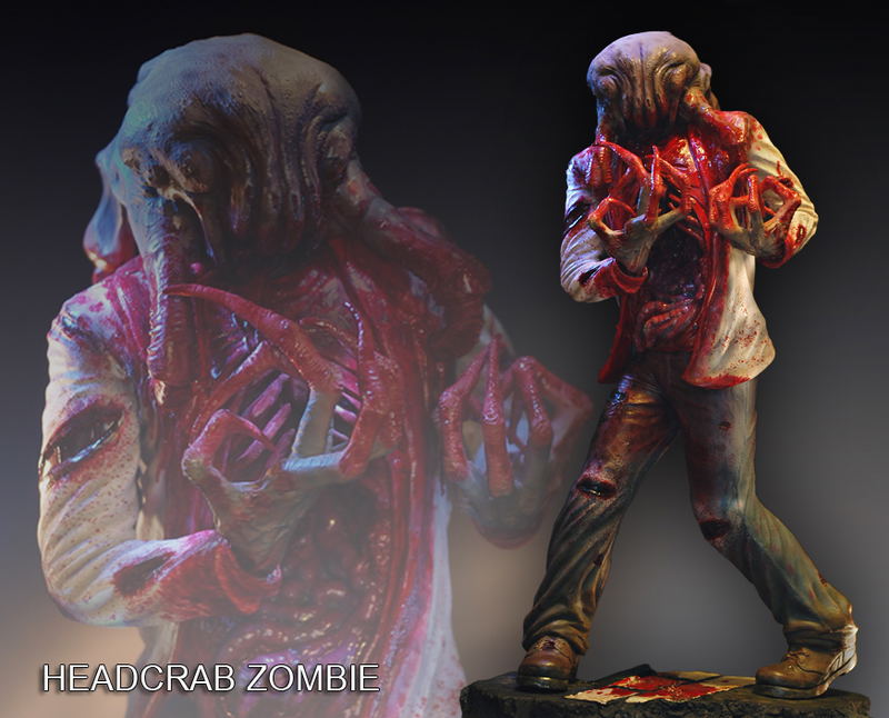 Gaming Heads Statue Half-Life: Headcrab Zombie image 1