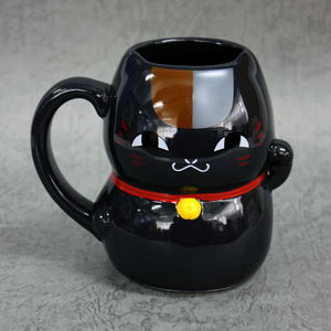 Natsume Yujincho CeramicCup: Black Nyanko Ver._