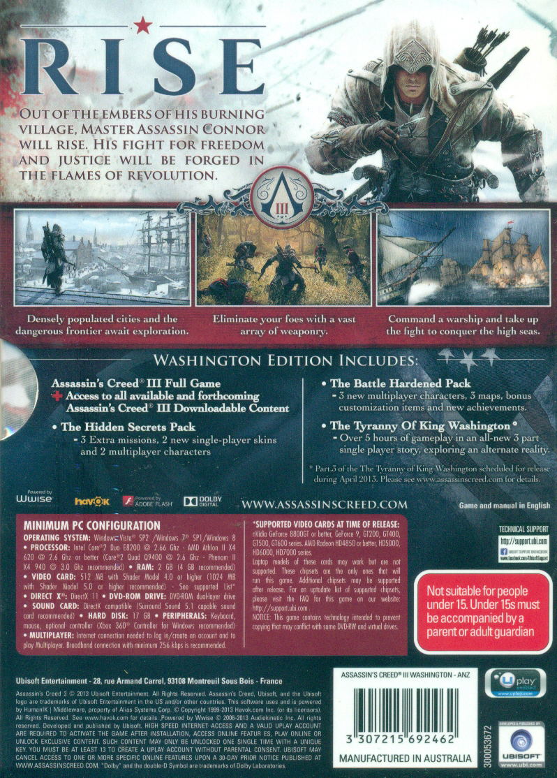 Assassin's Creed III: The Tyranny of King Washington (Full English) (DVD-ROM) image 2