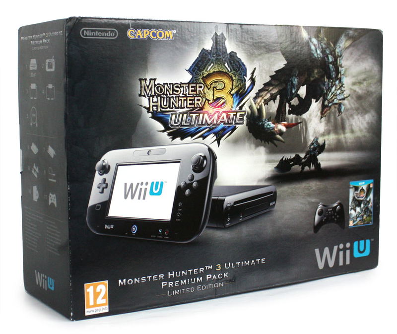 Nintendo Wii U - Monster Hunter 3 Premium Pack (32GB Black Limited Edition) image 1