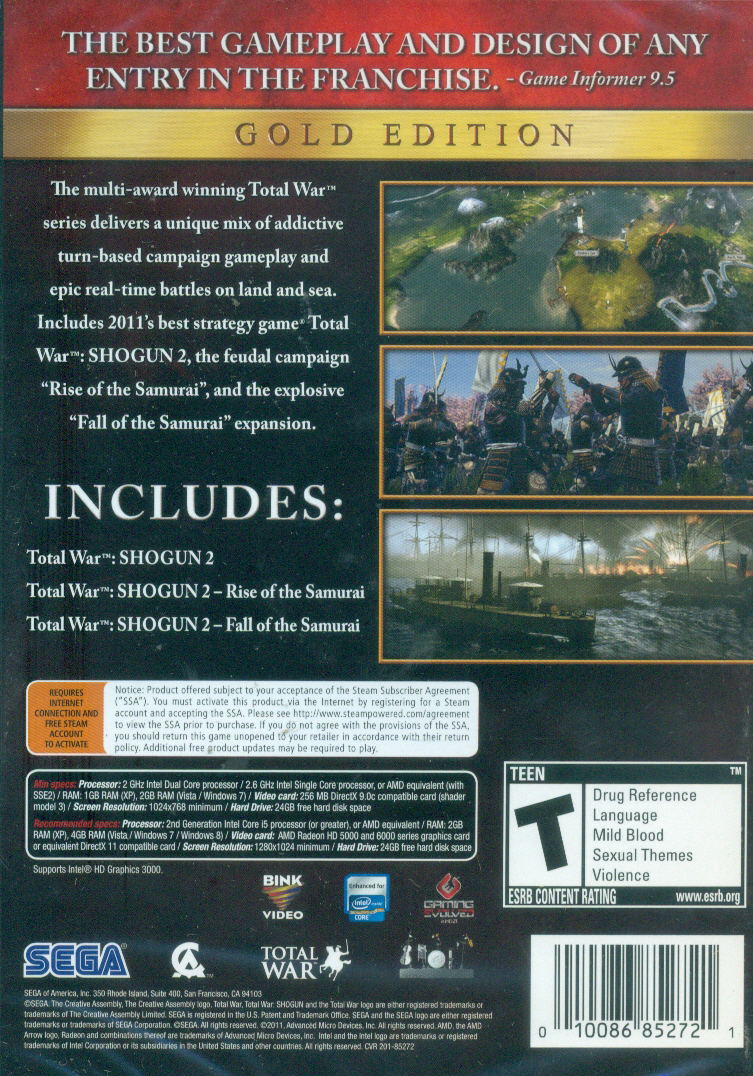 Total War: Shogun 2 Gold Edition (DVD-ROM) image 2