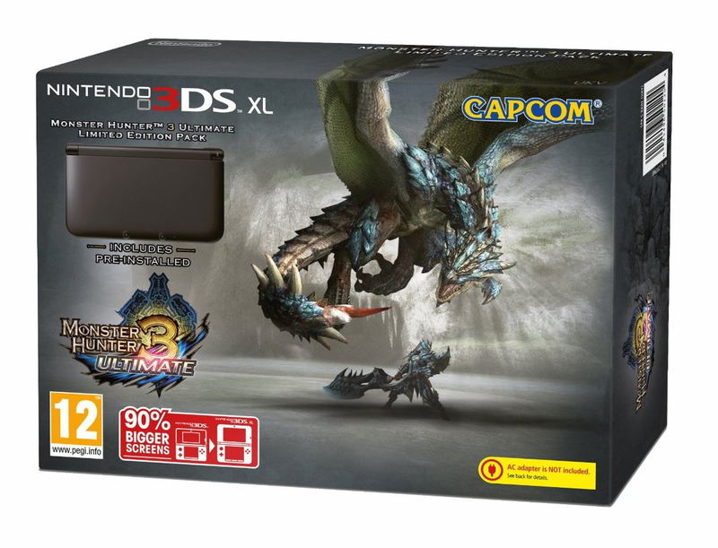 Nintendo 3DS XL (with Monster Hunter 3 Ultimate Pre-Installed Limited Edition Pack) image 1