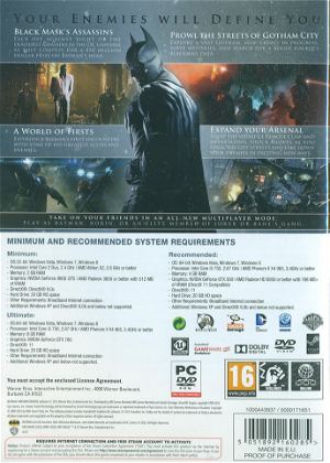 Batman: Arkham Origins (DVD-ROM)