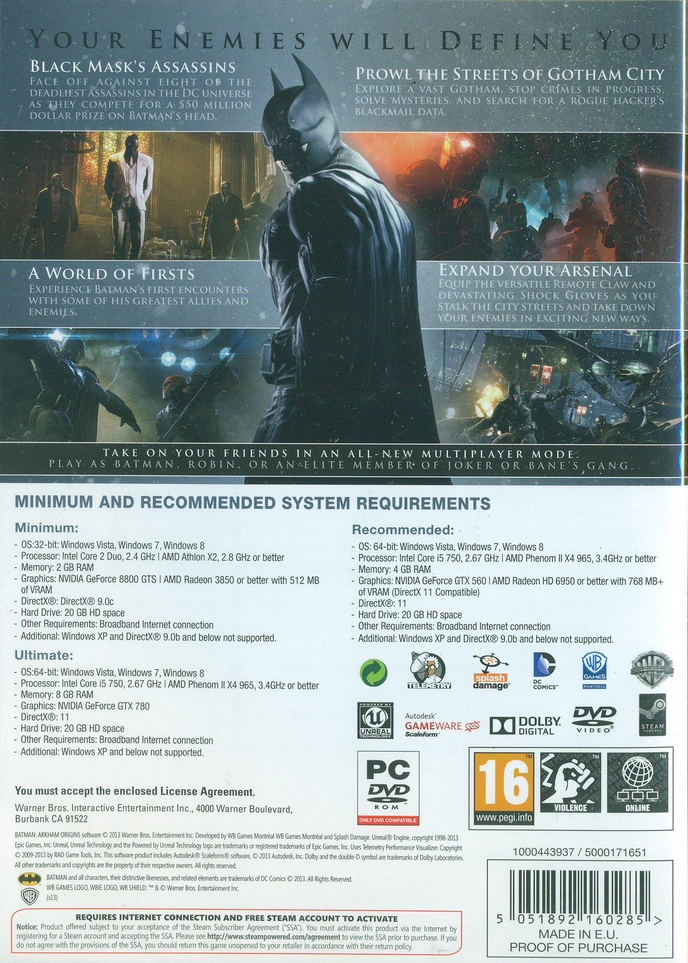 Batman: Arkham Origins (DVD-ROM) image 2