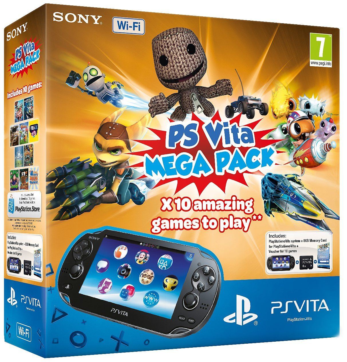 Vores firma terning uhyre PS Vita PlayStation Vita - Mega Pack Wi-Fi Model (Black)