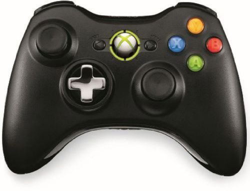 Xbox 360 Wireless Controller with Transforming D-Pad and Play and Charge Kit (Black) image 1