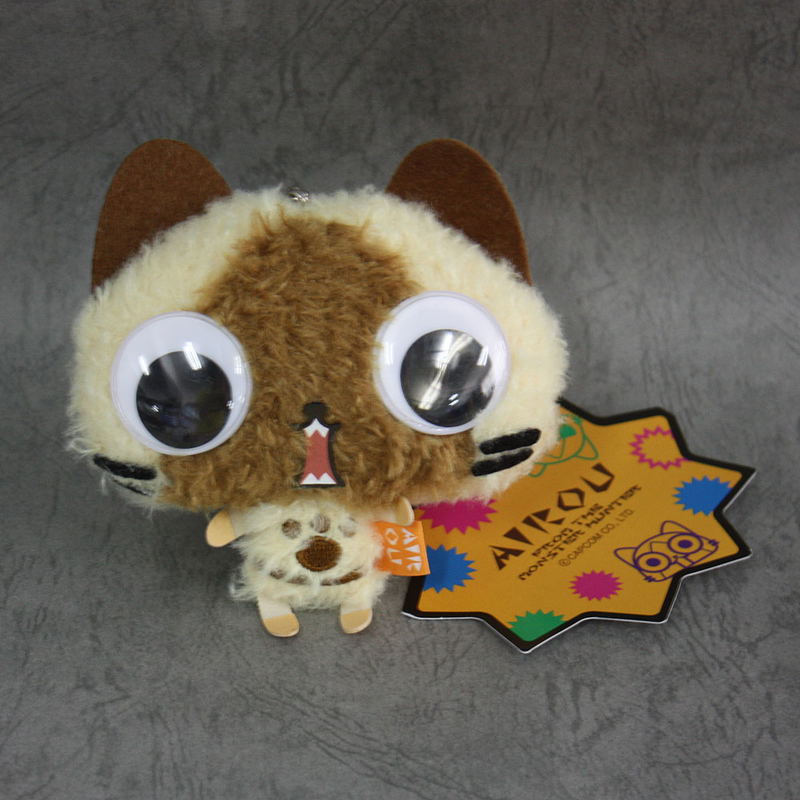 Capcom Monster Hunter Airou Kyoro-Kyoro Mascot Key Ring: Airou/Shout image 1