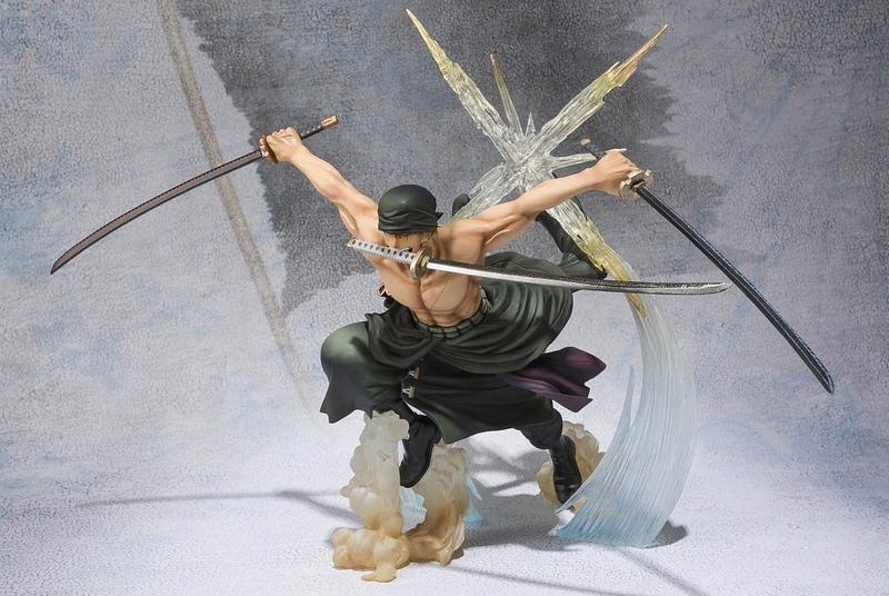 One Piece Figuarts Zero Non Scale Pre-Painted PVC Figure: Roronoa Zoro Battle Ver. Rengoku Onigiri (Re-run) image 5
