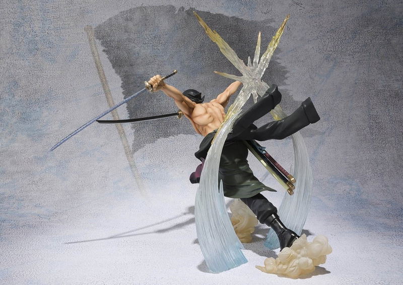 One Piece Figuarts Zero Non Scale Pre-Painted PVC Figure: Roronoa Zoro Battle Ver. Rengoku Onigiri (Re-run) image 6