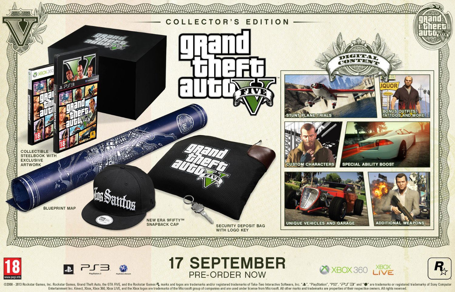 Grand Theft Auto 5 GTA V Special Edition Steelbook Xbox 360