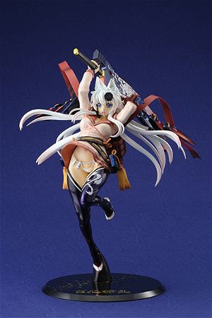 Hyakka Ryoran 1/8 Scale Pre-Painted PVC Figure: Yagyu Jubei Glittering Silver Sword Princess ver. with Desk Mat [Limited Edition]