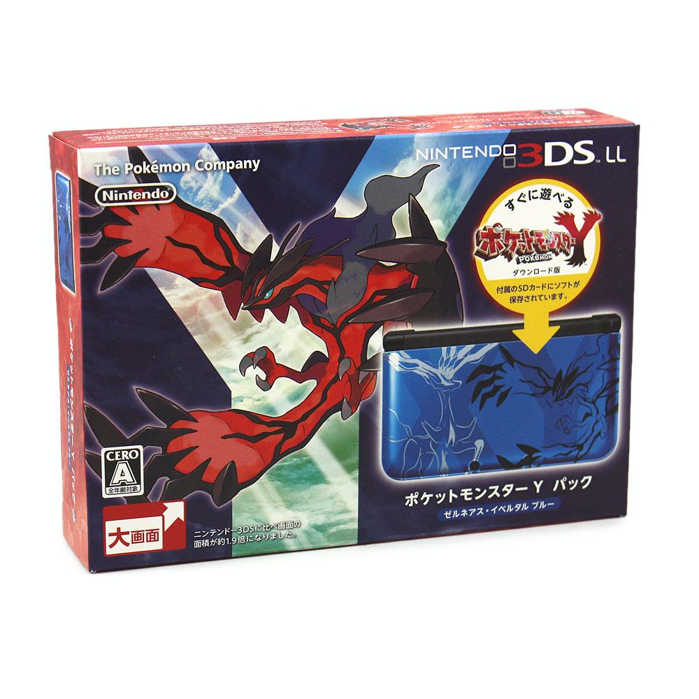 Nintendo 3DS LL [Pokemon Y Pack] (Xerneas - Yveltal Blue)