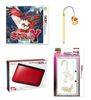 Pokemon Y with Nintendo 3DS LL + Accessories [Play-Asia.com Starter Bundle Set]_