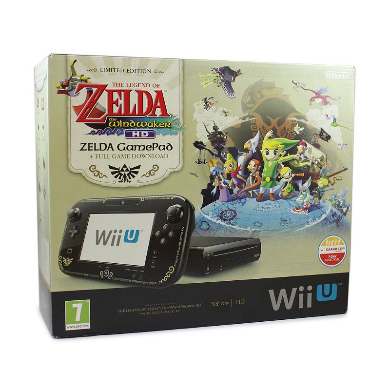 LIMITED EDITION ZELDA WIND WAKER HD Nintendo Wii U 32GB Premium Console PAL  NEW!